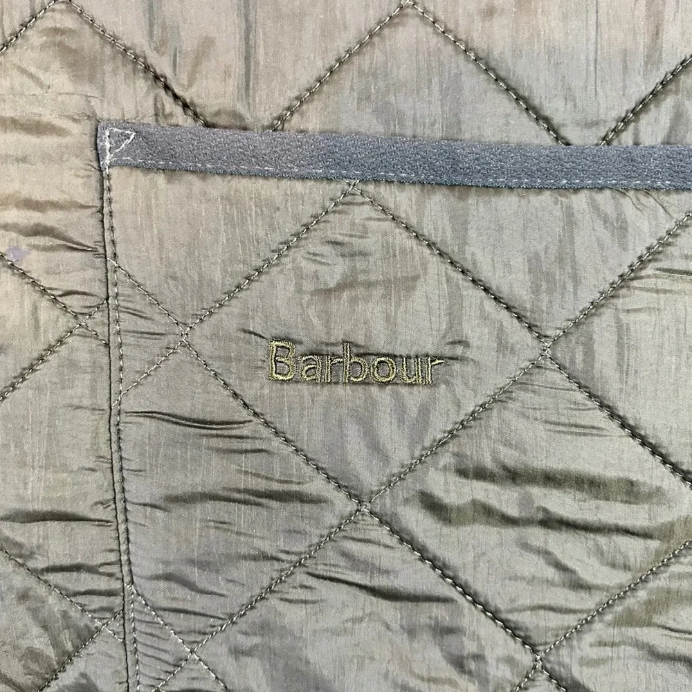 Barbour Polarquilt Waistcoat Zip-In Liner Mens XL Olive Green Quilted Vest Shoot